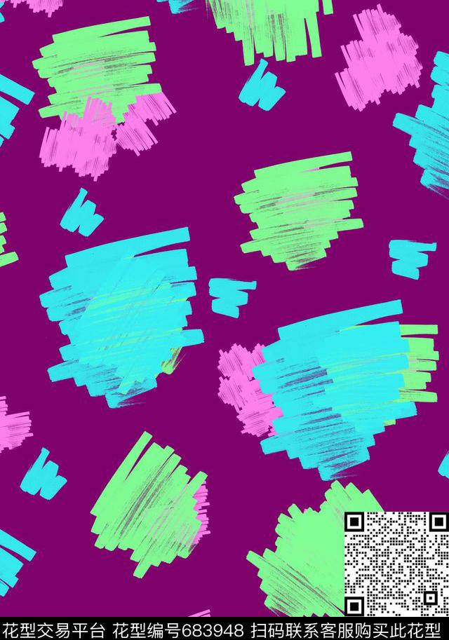 笔刷画笔色块组合传统印花华亿平台下载（图片编号: 683948） - 瓦栏（Walan）