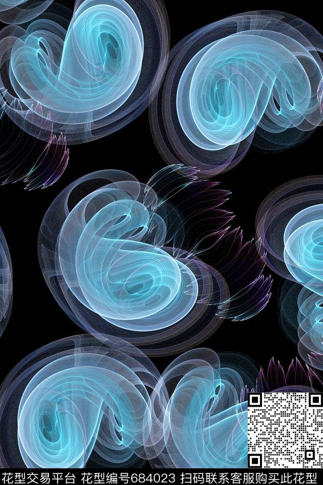 抽象分形数码印花华亿平台下载（图片编号: 684023） - 瓦栏（Walan）