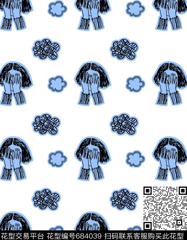 插画可爱几何传统印花华亿平台下载（图片编号: 684039） - 瓦栏（Walan）