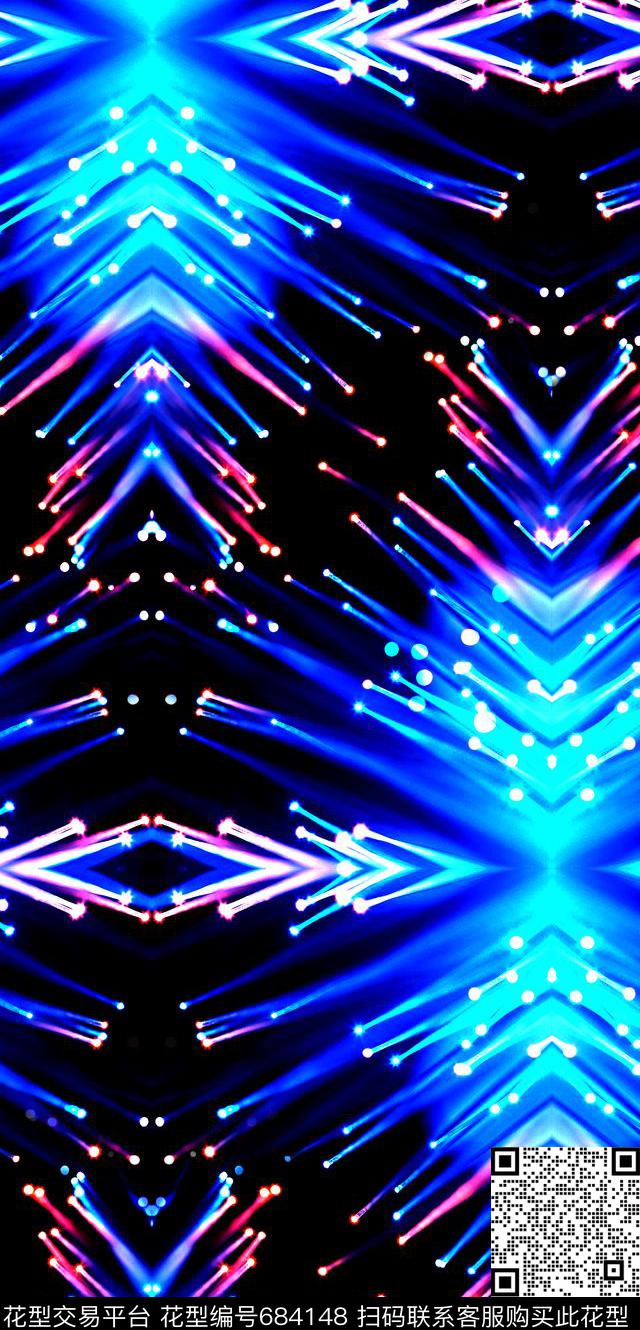 时尚抽象发光印花时尚男装运运休闲传统印花华亿平台下载（图片编号: 684148） - 瓦栏（Walan）