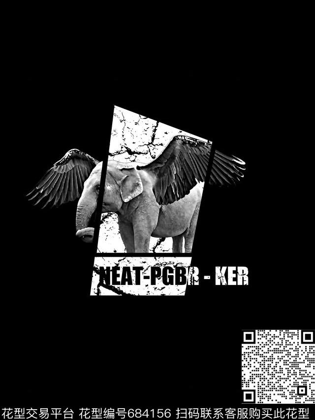 大象翅膀男装T恤数码印花华亿平台下载（图片编号: 684156） - 瓦栏（Walan）