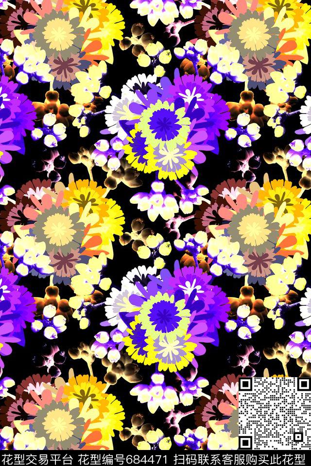 时尚花纹休闲田园风苏格兰格数码印花华亿平台下载（图片编号: 684471） - 瓦栏（Walan）