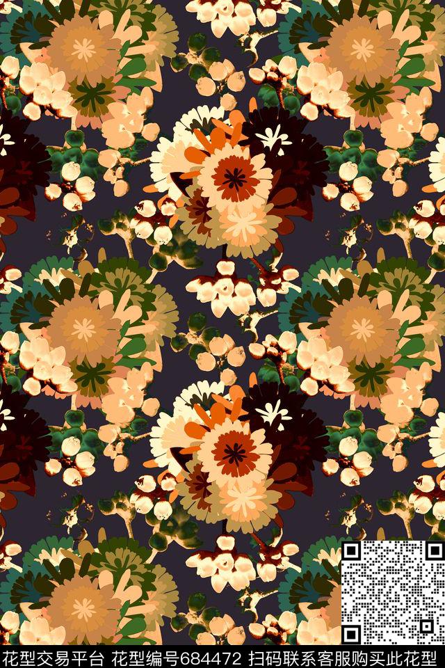 时尚花纹休闲田园风苏格兰格数码印花华亿平台下载（图片编号: 684472） - 瓦栏（Walan）