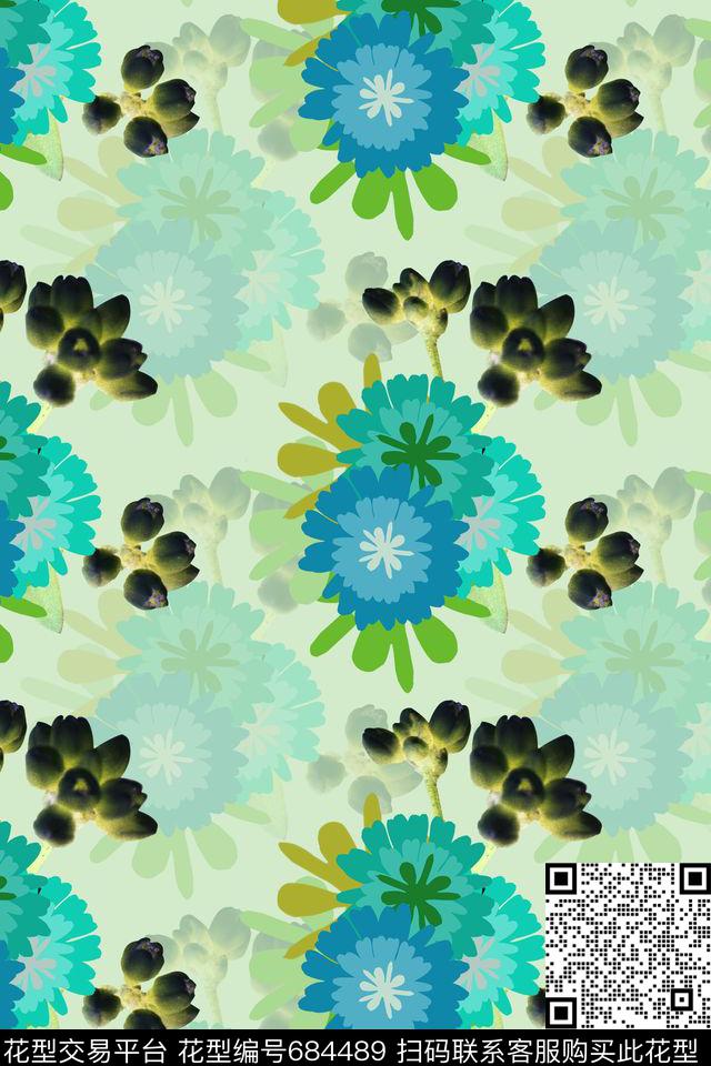 民族风花卉时尚花纹数码印花华亿平台下载（图片编号: 684489） - 瓦栏（Walan）