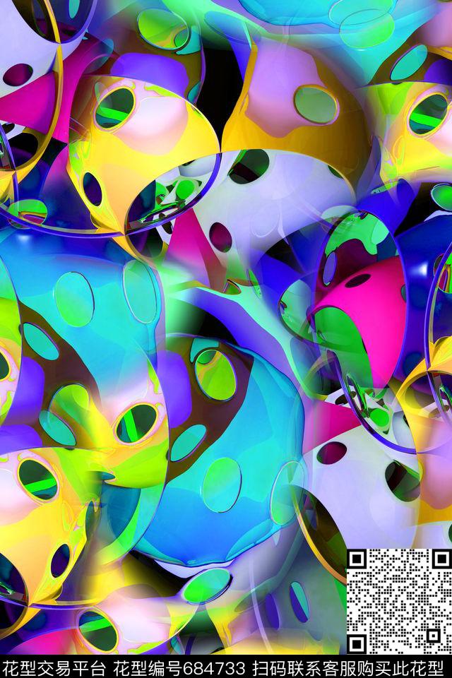 空间感艺术空间抽象艺术数码印花华亿平台下载（图片编号: 684733） - 瓦栏（Walan）