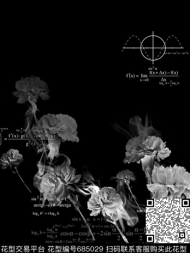康乃馨结合公式潮牌高端男士定位花适用于卫衣t恤衬衫夹克华亿平台男装定位花数码印花华亿平台下载（图片编号: 685029） - 瓦栏（Walan）
