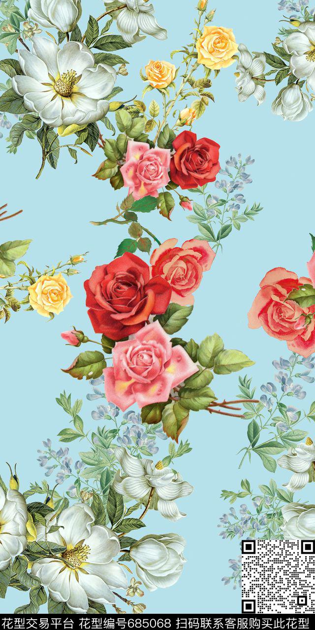 复古简约大气数码印花华亿平台下载（图片编号: 685068） - 瓦栏（Walan）