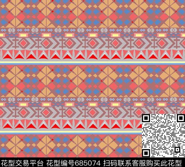 不规则几何民族风中国风传统印花华亿平台下载（图片编号: 685074） - 瓦栏（Walan）