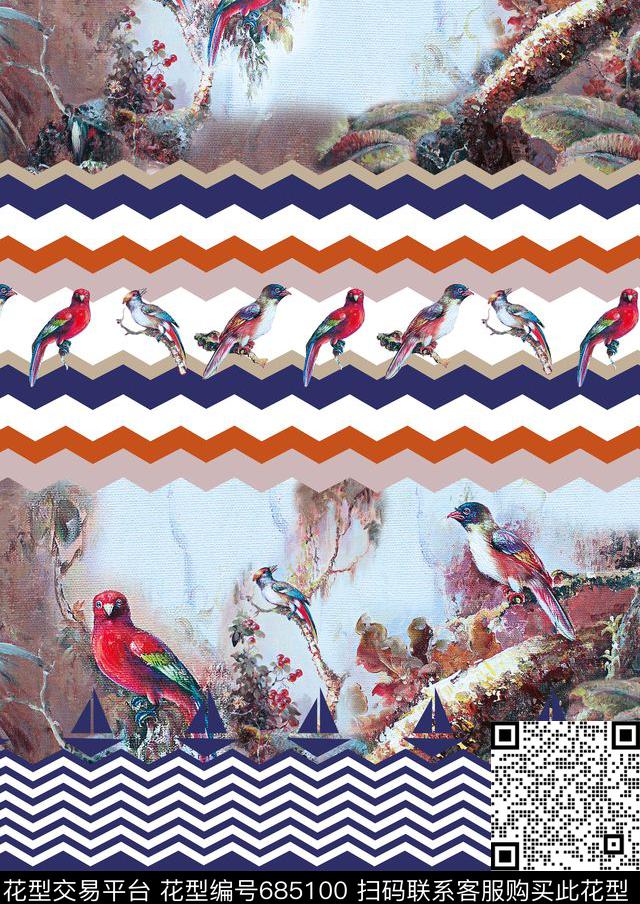 几何流行时尚趣味数码印花华亿平台下载（图片编号: 685100） - 瓦栏（Walan）