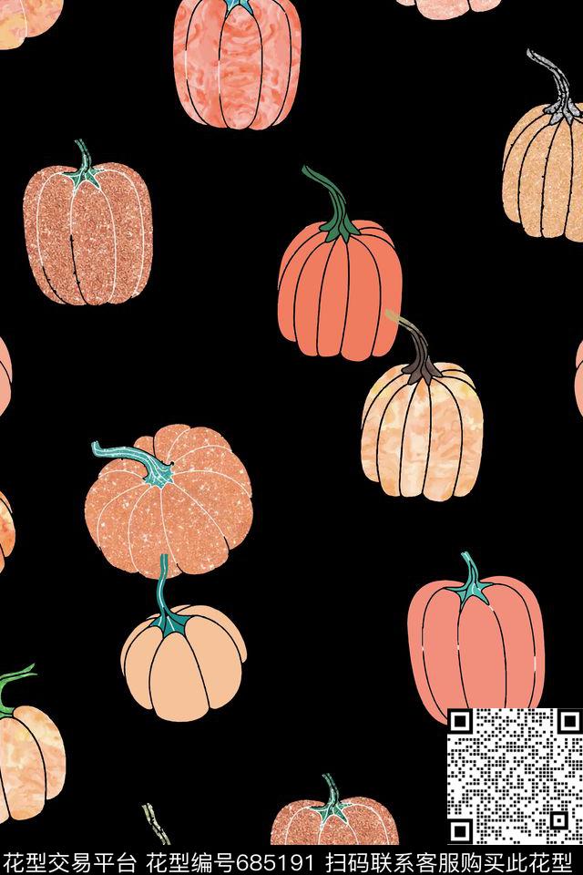 手绘果蔬水彩数码印花华亿平台下载（图片编号: 685191） - 瓦栏（Walan）