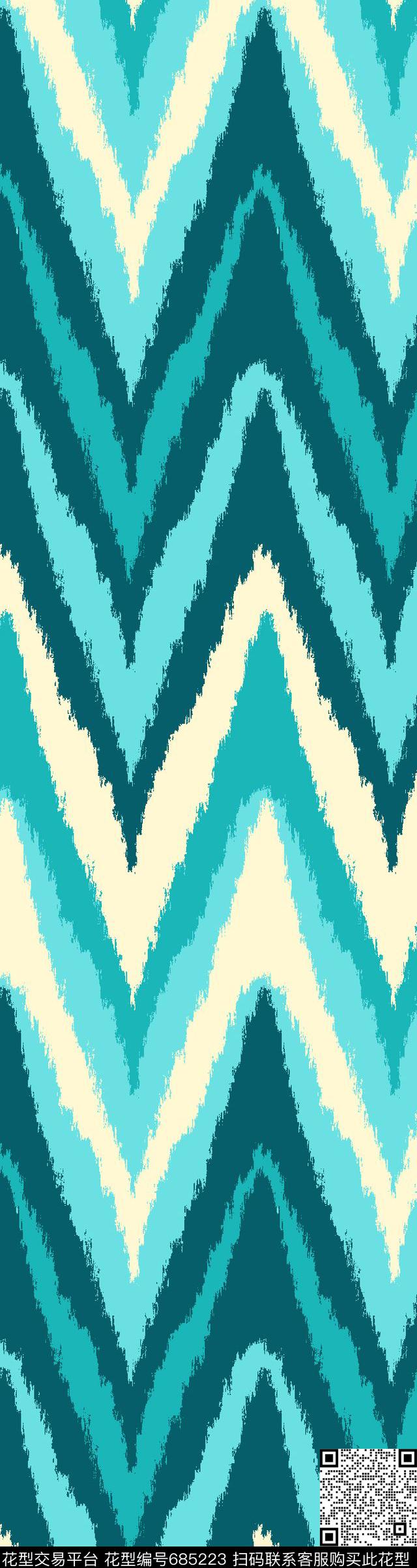 波浪条纹条纹传统印花华亿平台下载（图片编号: 685223） - 瓦栏（Walan）
