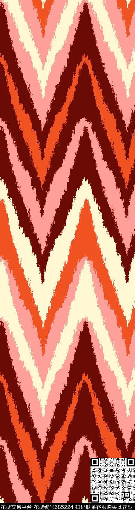 波浪条纹条纹传统印花华亿平台下载（图片编号: 685224） - 瓦栏（Walan）