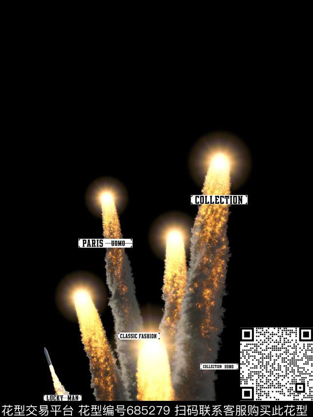 烟雾潮牌时尚男装适用于夹克卫衣t恤华亿平台数码印花华亿平台下载（图片编号: 685279） - 瓦栏（Walan）