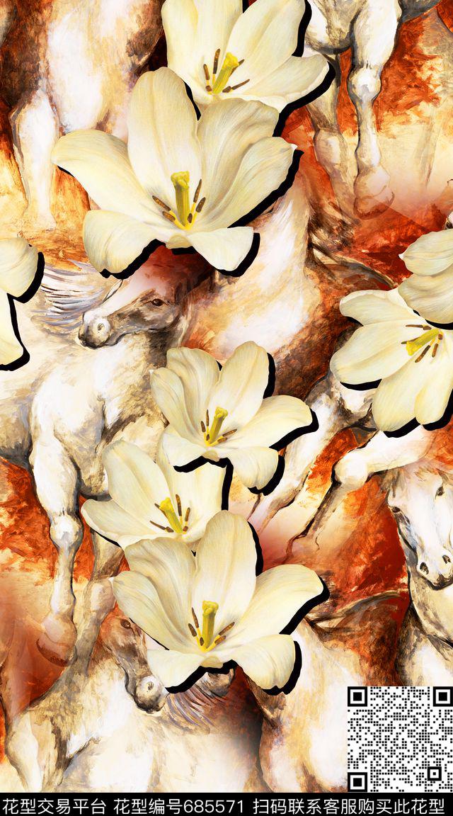 复古抽象创意数码印花华亿平台下载（图片编号: 685571） - 瓦栏（Walan）