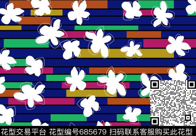 花卉几何女装传统印花华亿平台下载（图片编号: 685679） - 瓦栏（Walan）