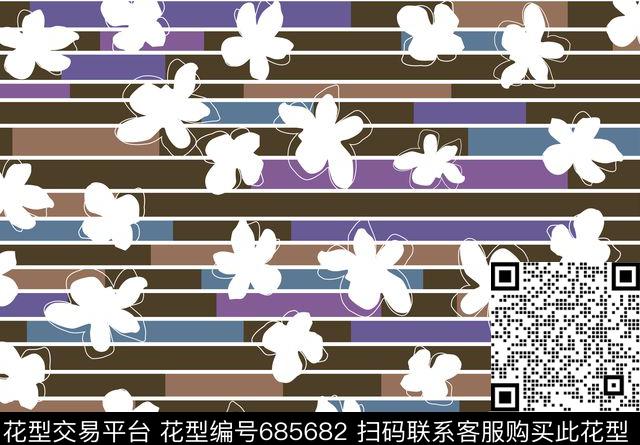 花卉几何女装传统印花华亿平台下载（图片编号: 685682） - 瓦栏（Walan）