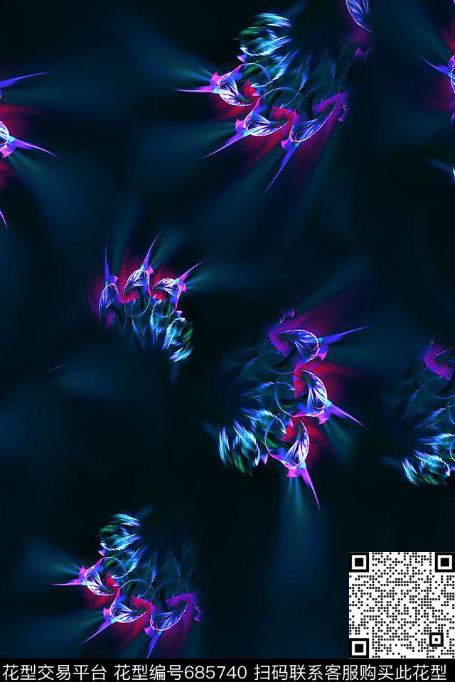 抽象女装男装数码印花华亿平台下载（图片编号: 685740） - 瓦栏（Walan）