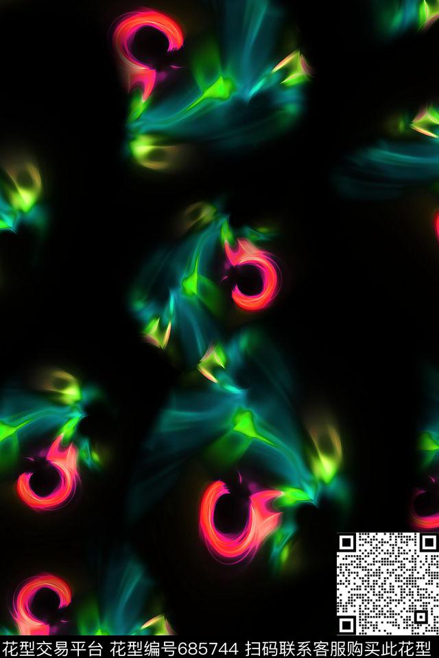 男装抽象泳装数码印花华亿平台下载（图片编号: 685744） - 瓦栏（Walan）