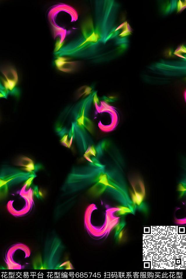 男装抽象泳装数码印花华亿平台下载（图片编号: 685745） - 瓦栏（Walan）