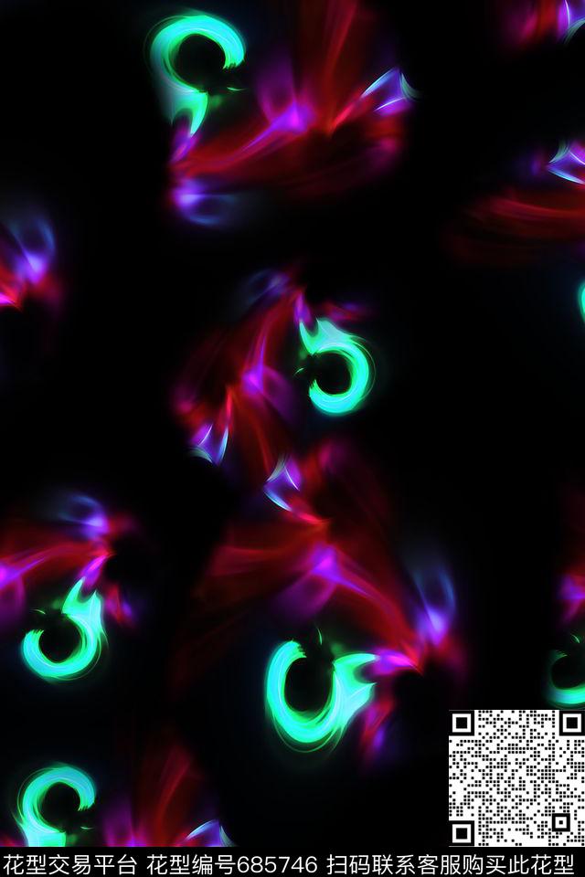 男装抽象泳装数码印花华亿平台下载（图片编号: 685746） - 瓦栏（Walan）