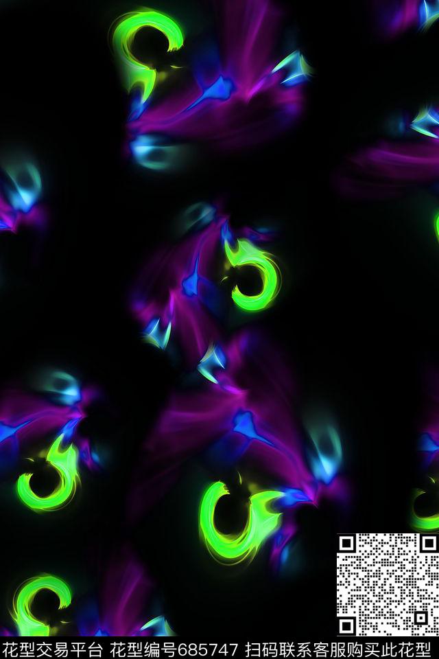 男装抽象泳装数码印花华亿平台下载（图片编号: 685747） - 瓦栏（Walan）