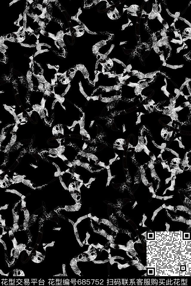 男装抽象渐变数码印花华亿平台下载（图片编号: 685752） - 瓦栏（Walan）