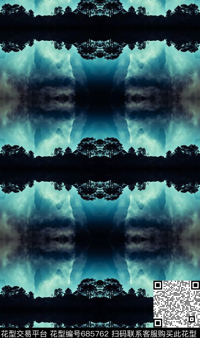 男装几何风景数码印花华亿平台下载（图片编号: 685762） - 瓦栏（Walan）