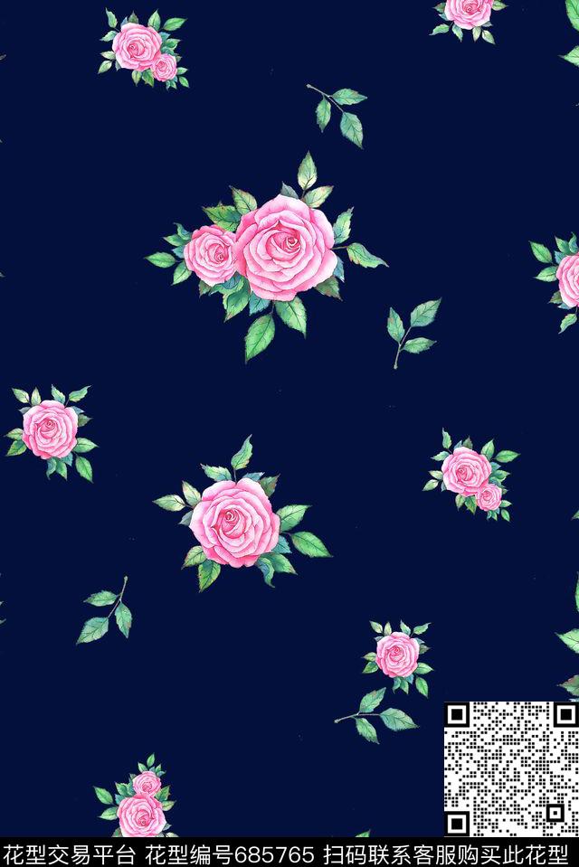 花卉泳装小清新数码印花华亿平台下载（图片编号: 685765） - 瓦栏（Walan）