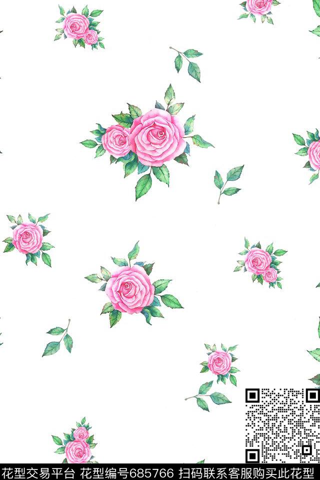 花卉泳装小清新数码印花华亿平台下载（图片编号: 685766） - 瓦栏（Walan）