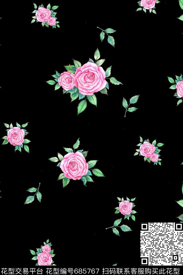 花卉泳装小清新数码印花华亿平台下载（图片编号: 685767） - 瓦栏（Walan）