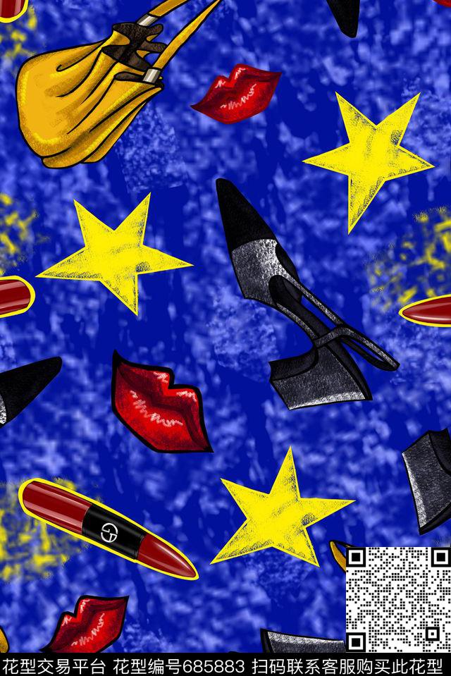 高跟鞋流行时尚皮包数码印花华亿平台下载（图片编号: 685883） - 瓦栏（Walan）