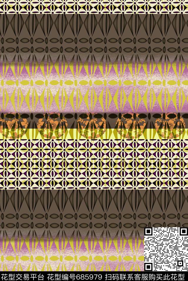 欧美民族数码印花华亿平台下载（图片编号: 685979） - 瓦栏（Walan）