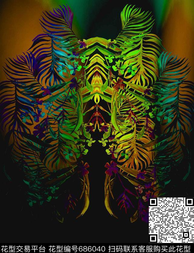 秋装时尚流行花卉流行时尚数码印花华亿平台下载（图片编号: 686040） - 瓦栏（Walan）