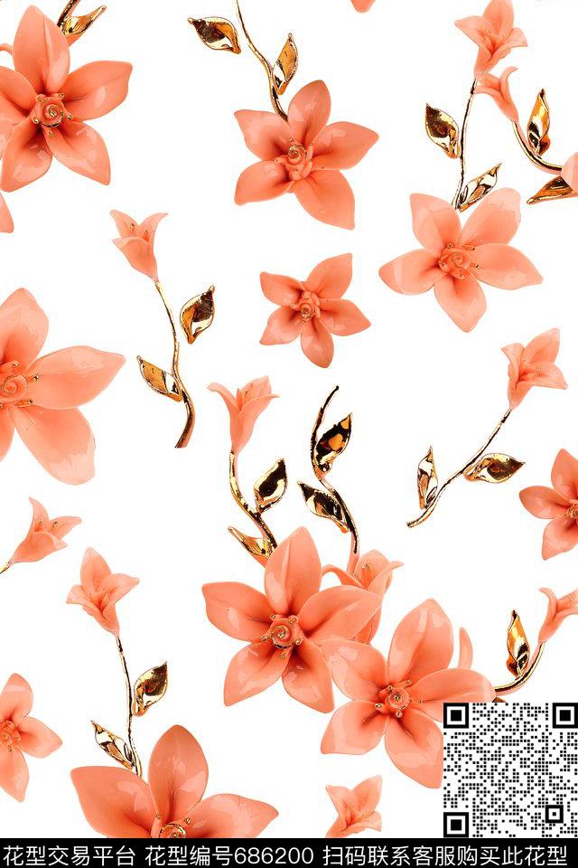 休闲夏装女装女士夏装花卉数码印花华亿平台下载（图片编号: 686200） - 瓦栏（Walan）