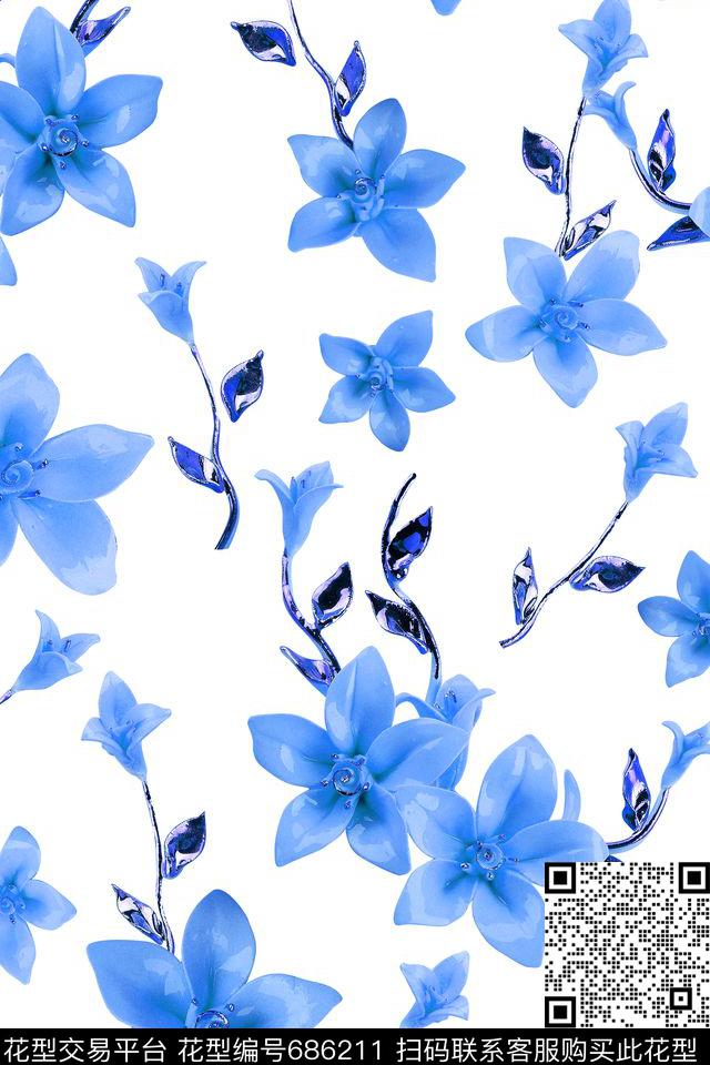 休闲夏装女装女士夏装花卉数码印花华亿平台下载（图片编号: 686211） - 瓦栏（Walan）