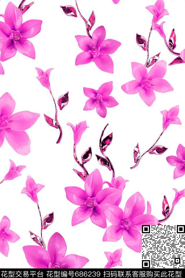 休闲夏装女装女士夏装花卉数码印花华亿平台下载（图片编号: 686239） - 瓦栏（Walan）