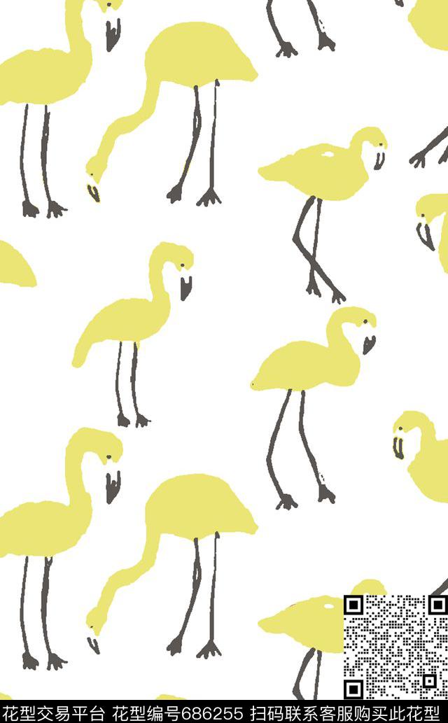 火烈鸟数码印花华亿平台下载（图片编号: 686255） - 瓦栏（Walan）