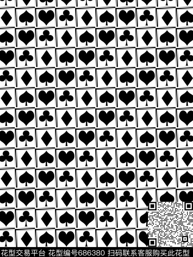 扑克数码印花华亿平台下载（图片编号: 686380） - 瓦栏（Walan）