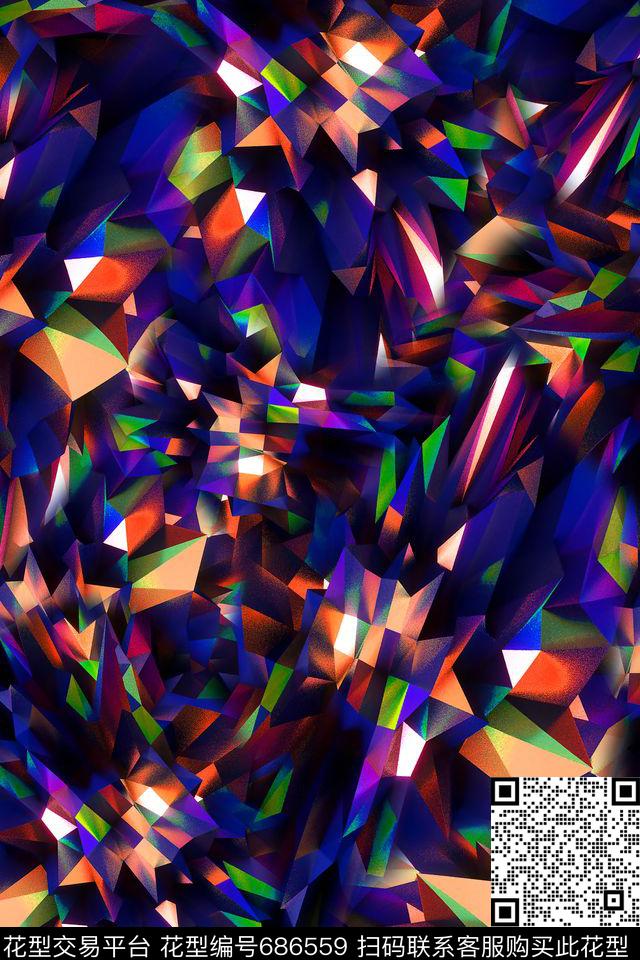 女装男装几何数码印花华亿平台下载（图片编号: 686559） - 瓦栏（Walan）