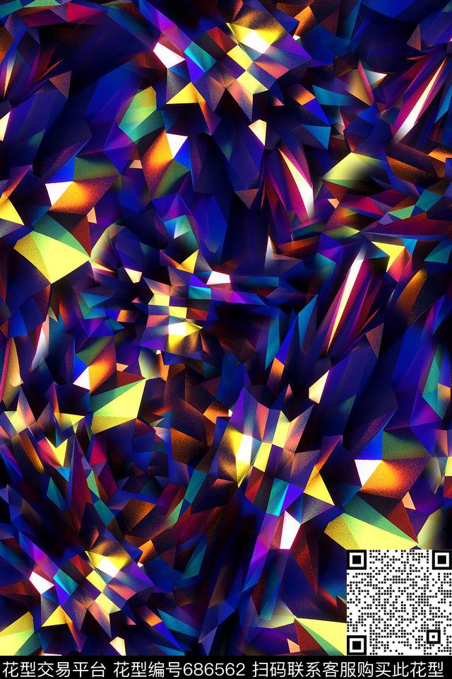 女装男装几何数码印花华亿平台下载（图片编号: 686562） - 瓦栏（Walan）