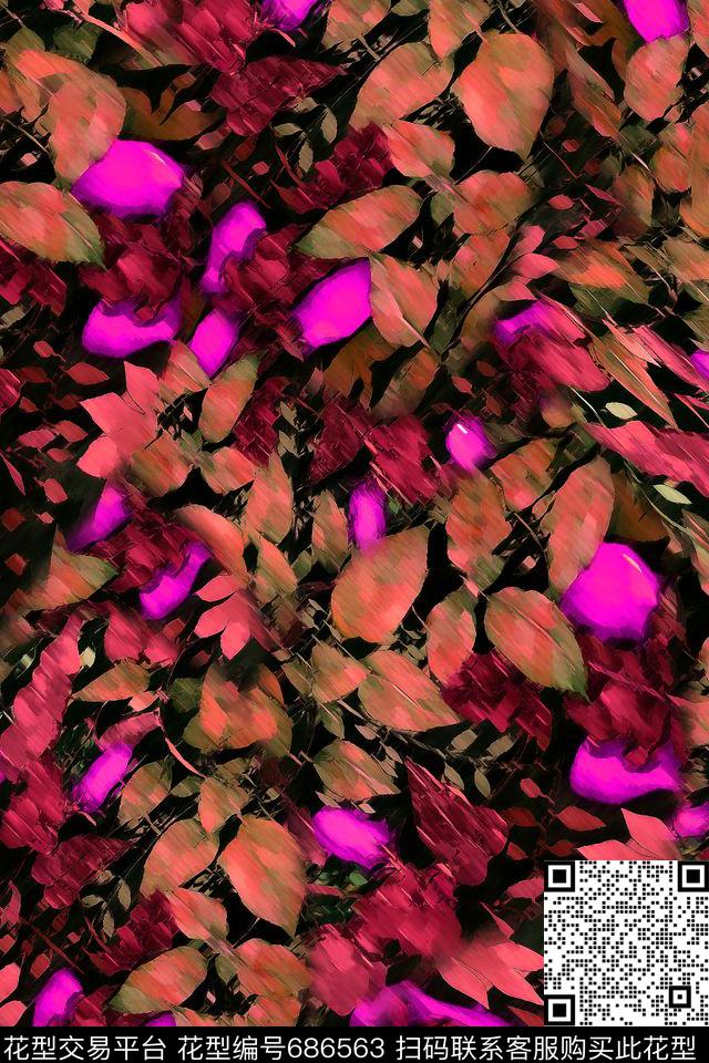 花卉女装男装数码印花华亿平台下载（图片编号: 686563） - 瓦栏（Walan）