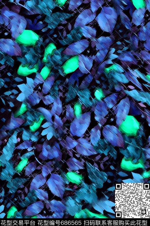 花卉女装男装数码印花华亿平台下载（图片编号: 686565） - 瓦栏（Walan）