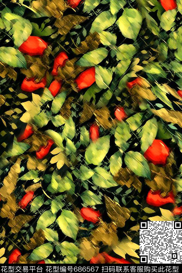花卉女装男装数码印花华亿平台下载（图片编号: 686567） - 瓦栏（Walan）