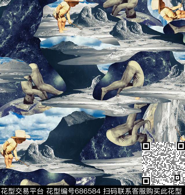 男装风景迷彩数码印花华亿平台下载（图片编号: 686584） - 瓦栏（Walan）