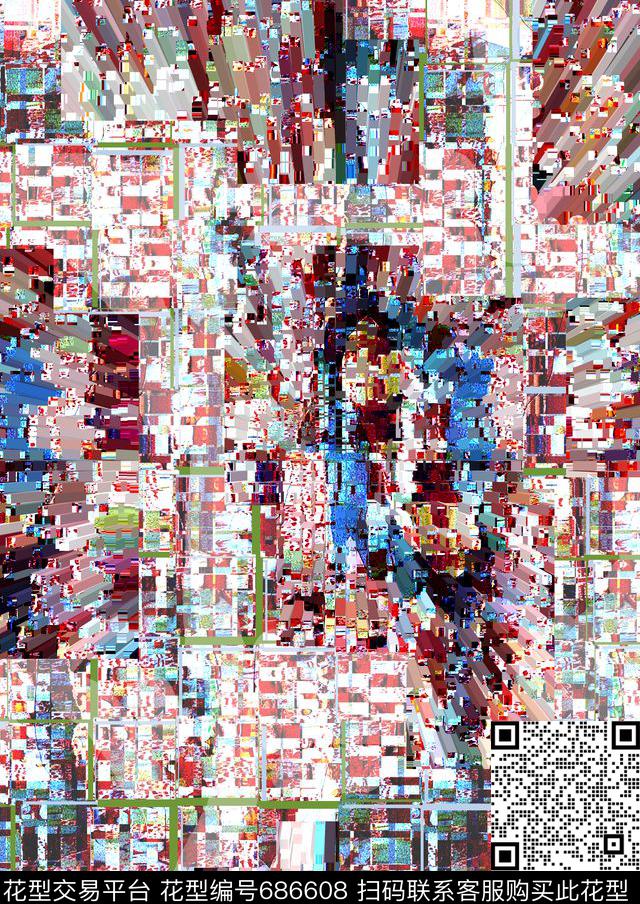 马赛克小方块方格数码印花华亿平台下载（图片编号: 686608） - 瓦栏（Walan）