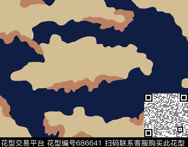 立体几何迷彩传统印花华亿平台下载（图片编号: 686641） - 瓦栏（Walan）