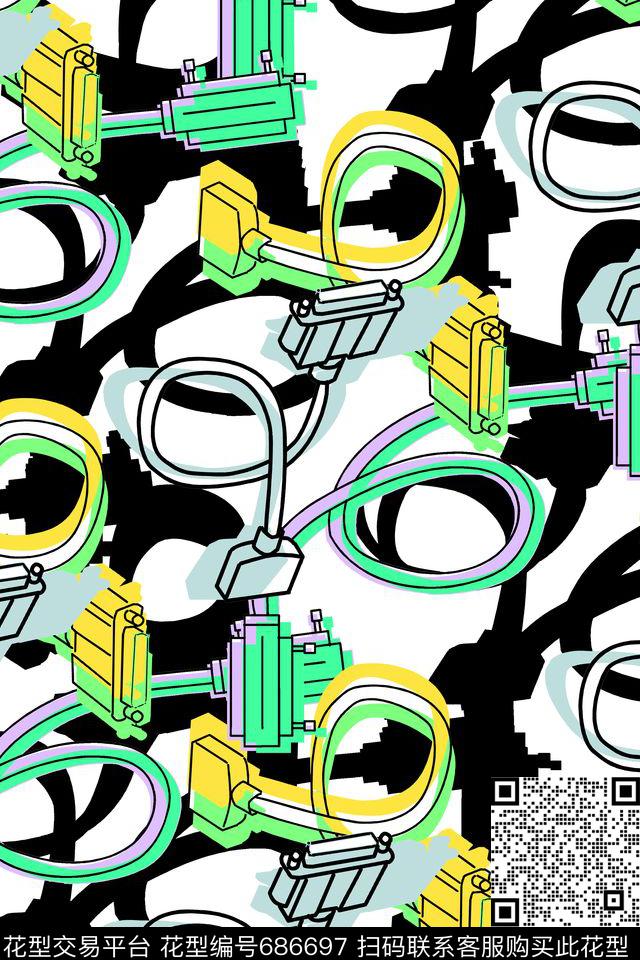 趣味男装数码配件传统印花华亿平台下载（图片编号: 686697） - 瓦栏（Walan）