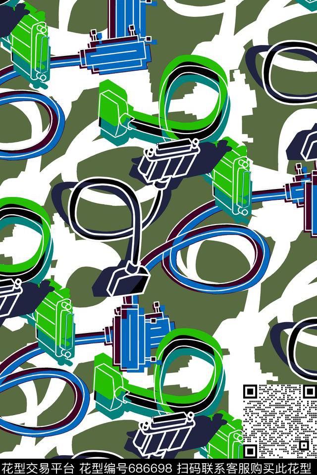 趣味男装数码配件传统印花华亿平台下载（图片编号: 686698） - 瓦栏（Walan）