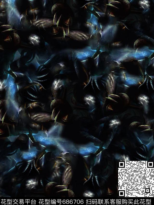 太空复古男装华亿平台数码印花华亿平台下载（图片编号: 686706） - 瓦栏（Walan）