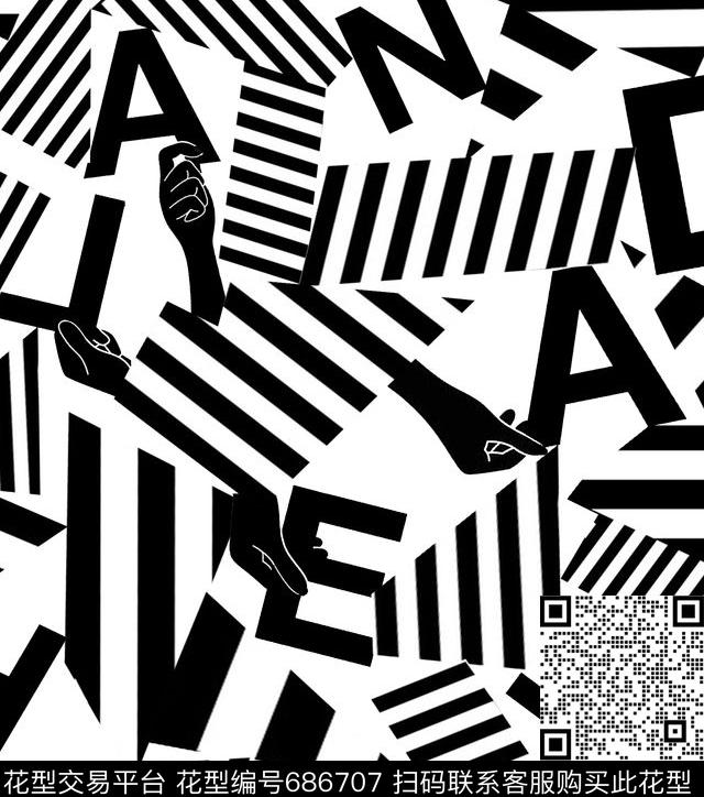 不规则几何图案竖条纹、细条纹、几何条纹、不规则条纹、条纹字母传统印花华亿平台下载（图片编号: 686707） - 瓦栏（Walan）